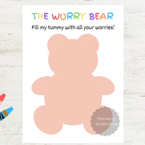 Anxiety Worksheet For Children, Anxiety Document, Kids Anxiety Ideas, CBT Worksheet, Children's Stress Worksheet, Anxiety Game