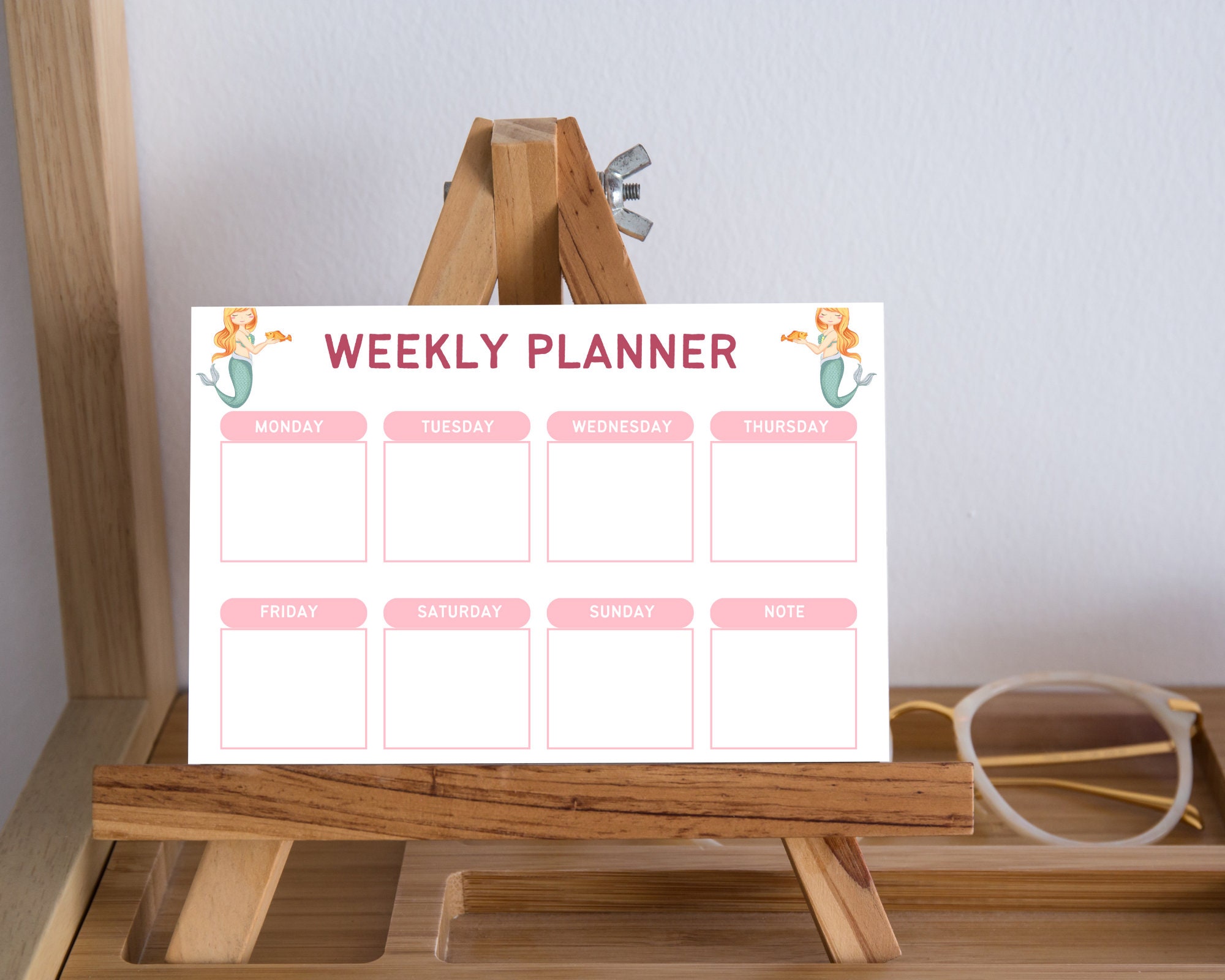 Kids Weekly Planner, Routine Chart, Kids Journal, Kids Weekly Agenda