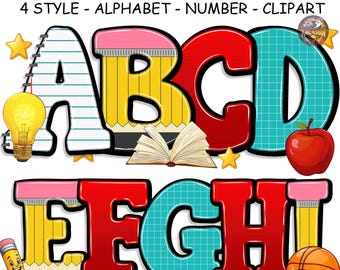 School Doodle Png Bundle, Pencil Paper PNG 4, Apple Font Png, School Letters Png, 100 Days Of School Png Bundle, Teacher Alphabet Png