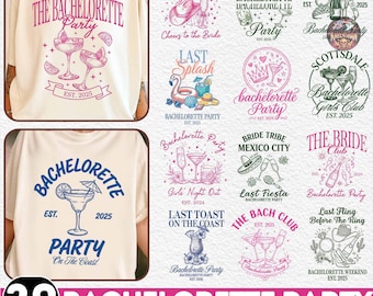 The Bach Club Png Bundle, 20 PNG Bridal Party, Beach Bach Png, Bachelorette Party Png, Bride To Be Png Bundle, Bachelorette Png
