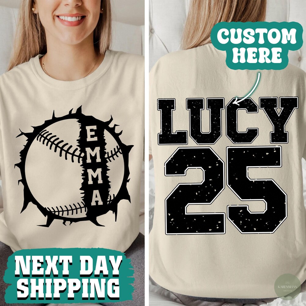Name And Number Baseball Sweatshirt, Baseball Custom Mom Sweatshirt, Sweatshirt For Mother'S Day, Game Day Hoodie, Mother'S Day Gift Bespoketshirt