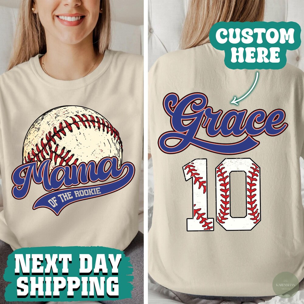 Mommy Of The Rookie Sweatshirt, Custom Rookie Of The Year Sweatshirt, Sweatshirt For Mother'S Day, Game Day Hoodie, Mother'S Day Gift Bespoketshirt
