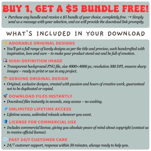 May include: An advertisement for digital downloads, featuring a red banner stating "BUY 1, GET A &pound;5 BUNDLE FREE!". The image highlights features like original designs, high-definition images, and commercial licenses. The text is set against a light green backdrop.
