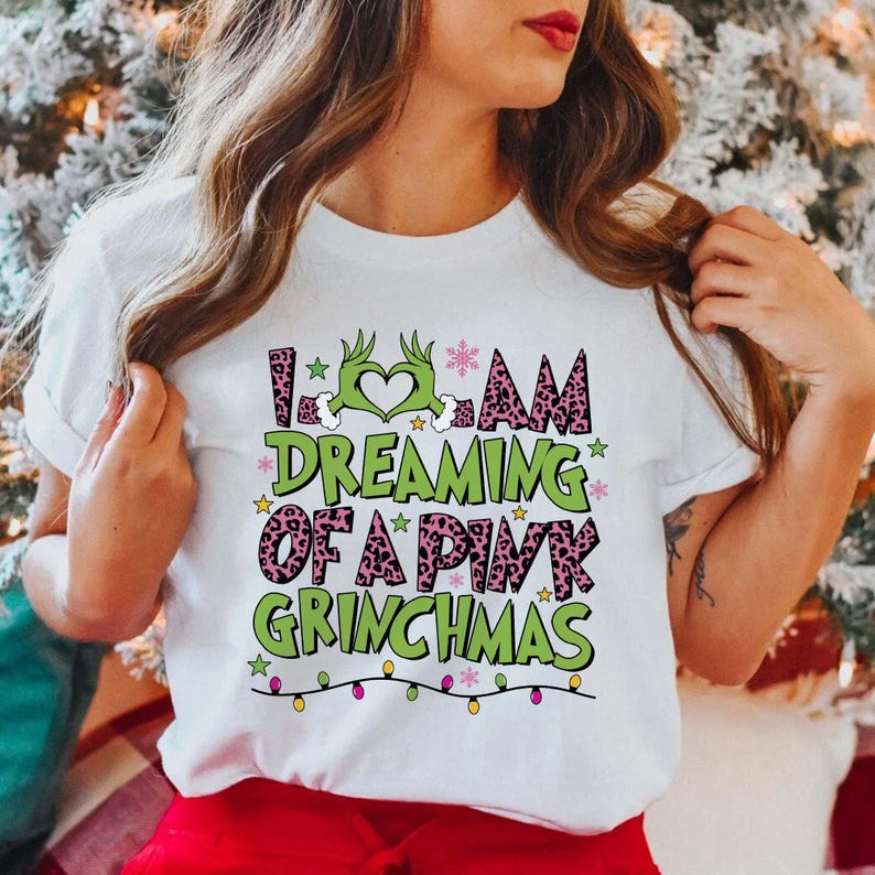 Boujee Retro Pink Green Monster Christmas Sweatshirt, I Am Dreaming of