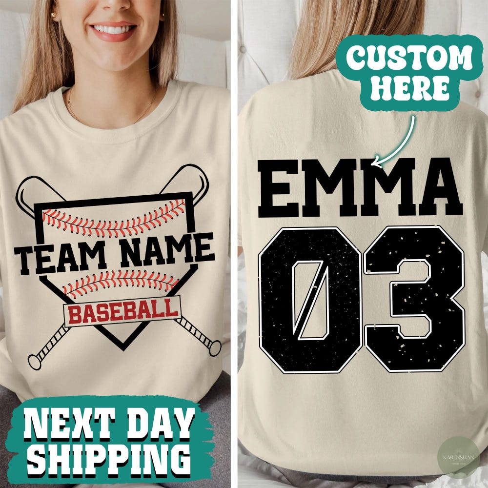Personalized Baseball Sweatshirt, Custom Baseball Mom Sweatshirt, Sweatshirt For Mother'S Day, Baseball Hoodie,Game Day, Mother'S Day Gift Bespoketshirt