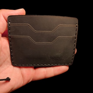 Personalised Mens Credit Card Holder, Full Grain Leather Card Case, Birthday Gift for Boyfriend, Husband, Dad, Fathers Day Gift for Him