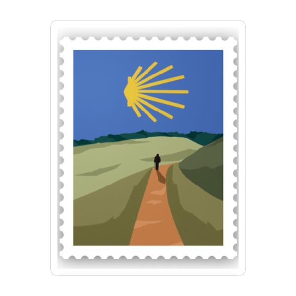 Sticker sentier des coquillages du Camino de Santiago | Décalcomanie en vinyle à découper