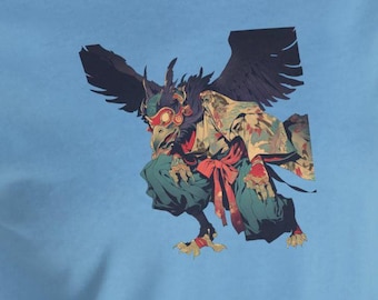 Kimono-T-shirt Tengu Yokai, T-shirt Japanse folklore