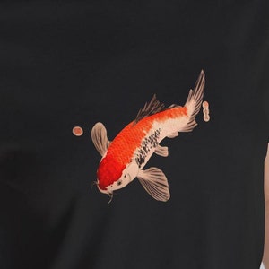 Vintage Japanese Koi Carp T-Shirt, Unisex Tee, Gifts for Fish Lovers, Short Sleeve Shirt, Fisherman Shirt, Retro Asian Graphic Tee