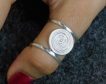 Chevron Splint Ring - 925 Sterling Silver Ring -  Handmade Ring - Splint Ring For Women - Midi Ring For Her - New Silver Ring