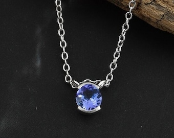 AA Natural Tanzanite Charm - 14k Solid Rose Gold Tanzanite Charm- Charm Pendant- Gift For Her- Charm Necklace- Gold Charms- Tanzanite Charm