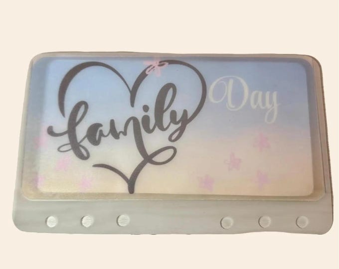 Family Day Savings Tracker Card with Vellum Envelope (A6 Binder Insert)
