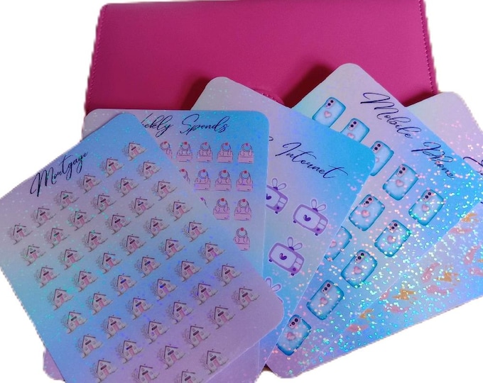 Personalized A5 Month Ahead Binder Set: Vellum Envelopes, Trackers