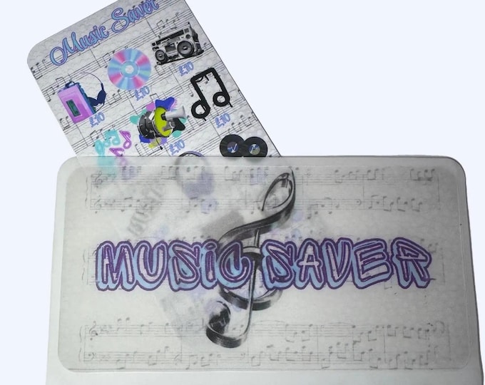 Music saver tracker card with matching vellum envelope to fit binder a6 size for cash stuffing. save a total of 120.