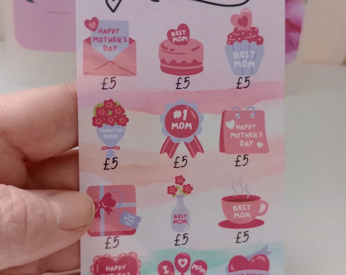 Mother's day cash saving challenge cards with matching vellum envelope to fit binder a6 size for cash stuffing. save 60.