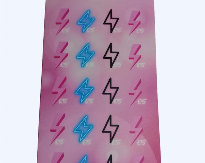 Electricity bill saving challenge card for cash stuffing binder a6 size – electricity bill savings card.  saves a total of 100