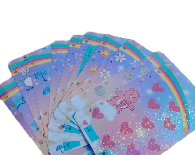 Swear bears ! set of 10 dashboard sized savings trackers. featuring set your own icon savers, games and scratch offs. nsfw