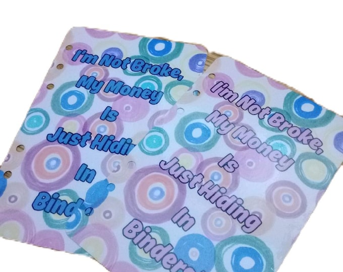 Binder dashboards. personalise to your taste. set of 2 or 4.