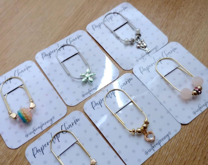 Paperclip charms for binders