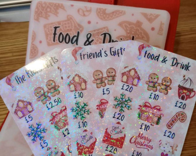 Gingerbread themed christmas savings binder with personalised cover.