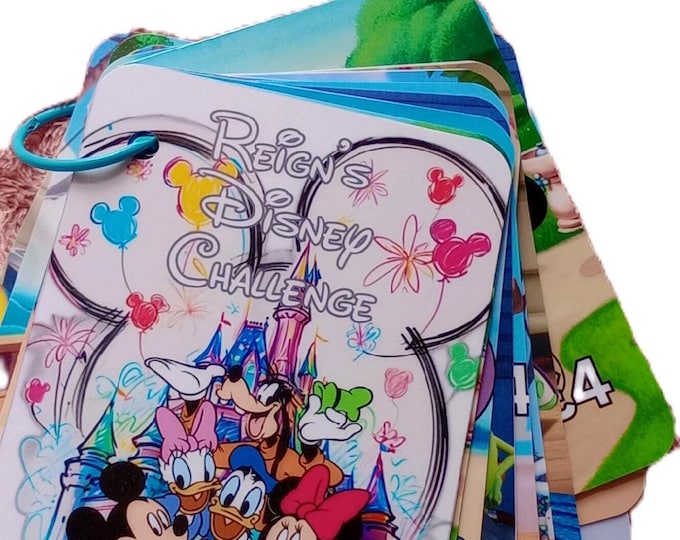 Personalised mini saver featuring favourite characters, all icons 1 -4. 8 unique design trackers, on easy to open ring. 24 trackers total.