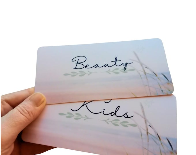 Binder insert cards for cash stuffing binder a6 size – inserts for 12 popular sinking funds (including shopping, petrol, etc) beach design