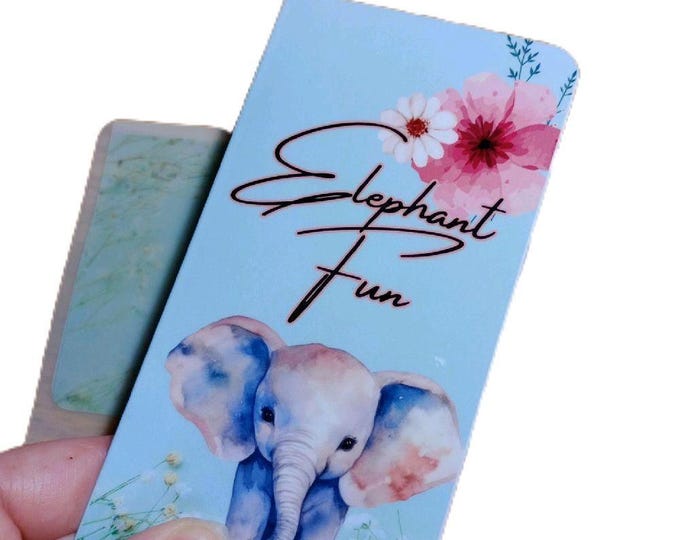 Elephant Savings Tracker Card with Vellum Envelope (A6 Binder)
