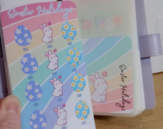 School holidays binder. incl trackers for each school hols, double vellums and  trackers for other school expenses. choose your own amounts.