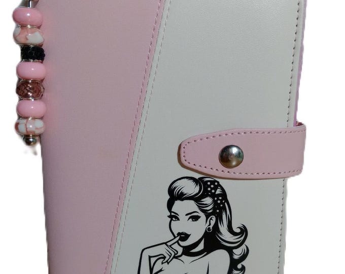 1k spicy savings binder. 8 cheeky retro dashboards each saving 125, with a total of 1000. includes 8 combined reusable tracker vellums.