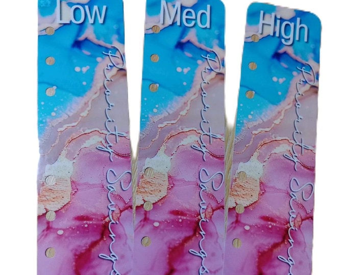 Low, medium and high priority savings binder bookmarks. easily categorise the priority of your savings in your binders.