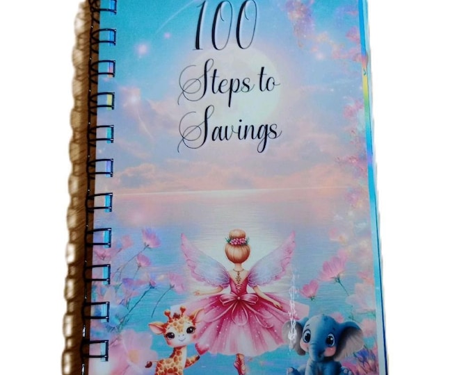 100 steps to savings book. self contained savings book including vellums and lots of challenges.