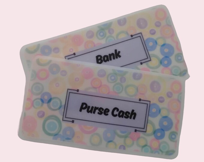 Vellum Cash Envelopes – Purse Sized, Pastel Design, Customizable Categories