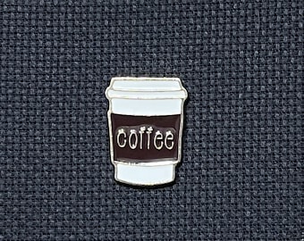 Coffee Needle Minder for Cross Stitch, Embroidery, Caffeine, Coffee Cup, Food and Drink, Decorative Magnet, Needle Keeper, Magnetic