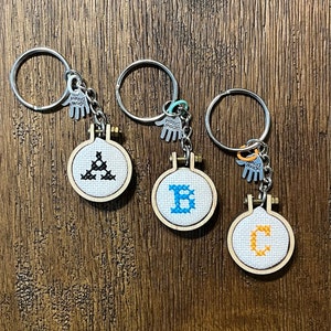  SEWACC 4 Sets Cross Stitch Keychain Kid Craft