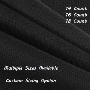 Stern Aida Cloth 14 Count BLACK, 110cm Wide, 3706.720 ($52.00 per