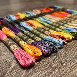 DMC Variegated Embroidery Floss, Pick Your Colors, Six Strand 8 Meters Cotton Cross Stitch Mouline Thread, Cross Stitch Thread, Needlepoint