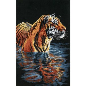 Dimensions Counted Cross Stitch Kit, Tiger Chilling Out, Big Cat, DIY Craft Kit