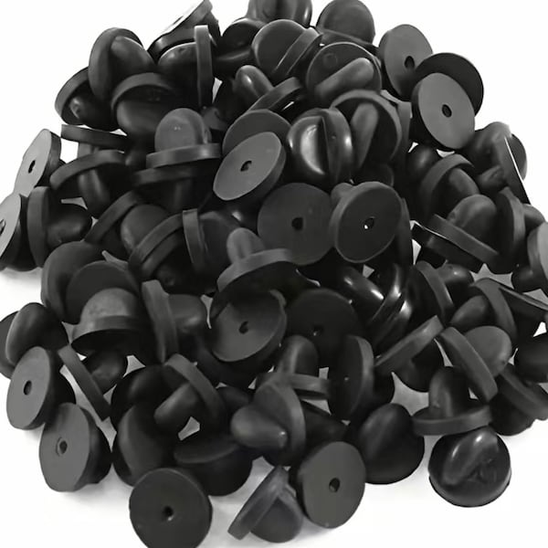Rubber Pin Backs, Enamel Pin Clutches, 10, 25, 50 or 100 Quantity