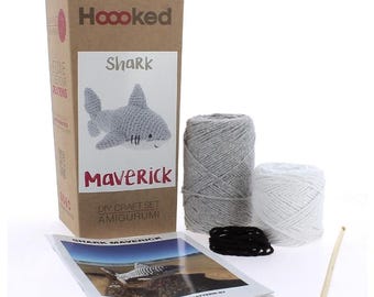 Kit de crochet de tiburón Hoooked, kit de amigurumi, de nivel intermedio a avanzado