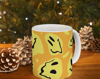 Melting Smiley Face Ceramic Mug 11oz