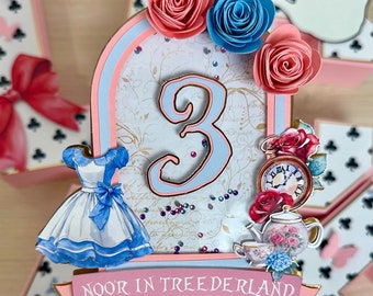 Alice in Wonderland Cake Topper|Alice in Wonderland party decorations|Alice in Wonderland theme party|Alice in Wonderland shaker cake topper