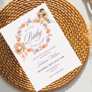 Baby Shower Invitation Template | Minimalist Baby Shower Invitation | Baby Shower Invite | Invitation Template | Printable Invitation