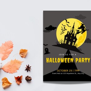 Editable Halloween Invitation, HalloweenParty Invitation, Halloween Invitation, Halloween Invitation, Halloween Printable card, Spookyinvite