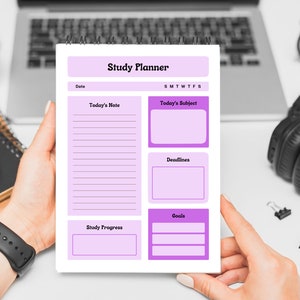 Lernplaner Printable | Planer zum Ausdrucken | Studienorganizer | Akademischer Planer | College-Planer | Schulplaner