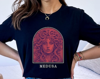 Medusa Shirt, Greek Mythology Shirt, Grunge Clothing, History Gifts, Dark Academia Clothing, Goddess Apparel, Feminist Shirt, Light Academia
