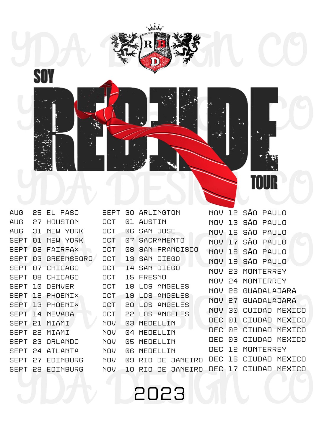RBD Tour Dates, RBD Png, RBD Tour Png, Soy Rebelde Tour Svg, Soy