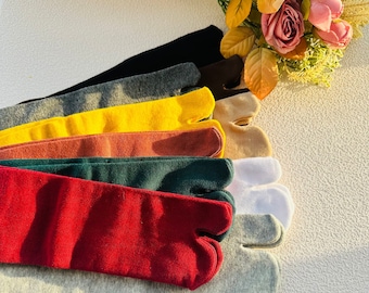 Colorful Split Toe Tabi Socks: Japanese Style Cotton Blend