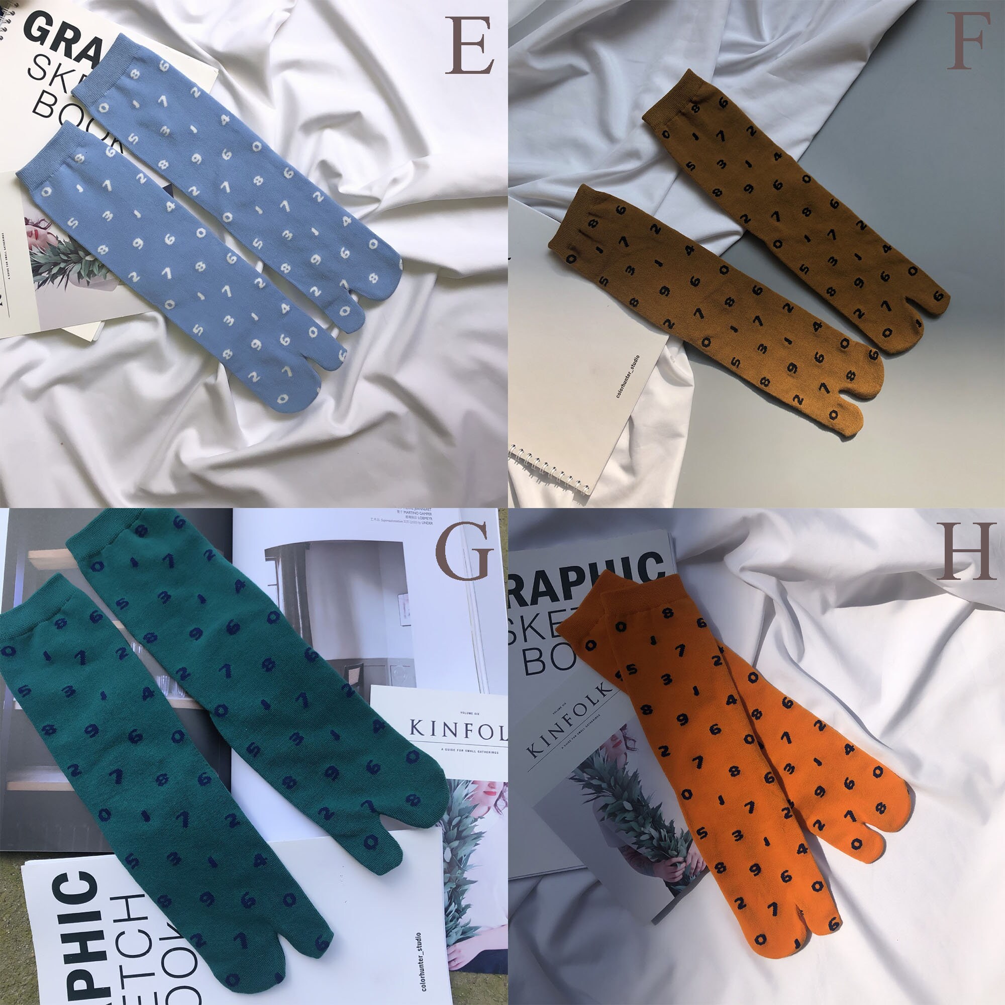 split toe trainer socks