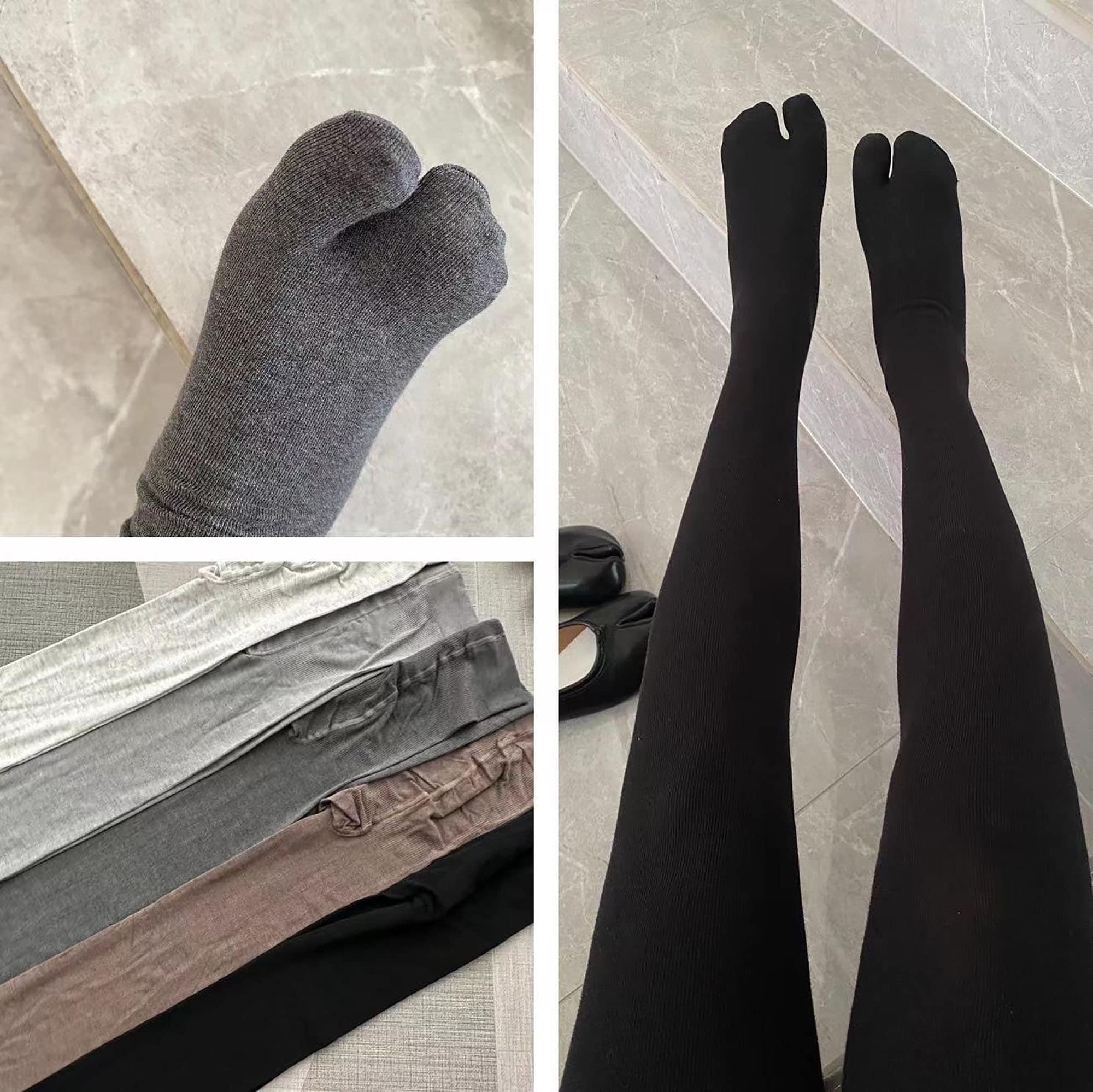 Grey and Black Pantyhose 