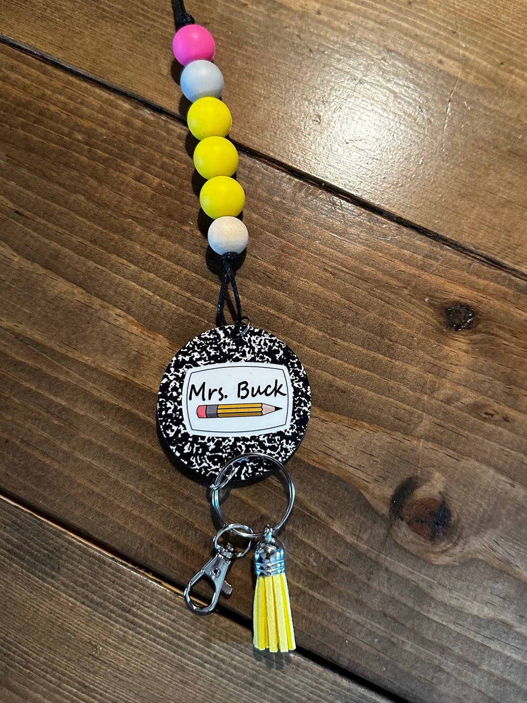 Custom Composition and Pencil Lanyard Etsy